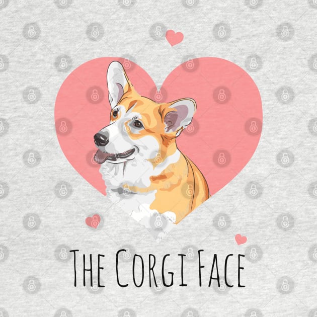 Corgi Face Funny Dog Lover Gifts by BadDesignCo